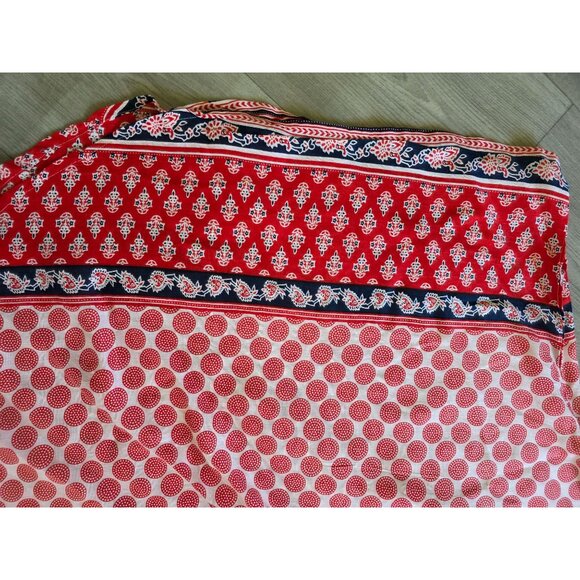 Seven Islands New York Sleeveless A-Line Dress L Red & White Polka Dot Rayon - Picture 7 of 9